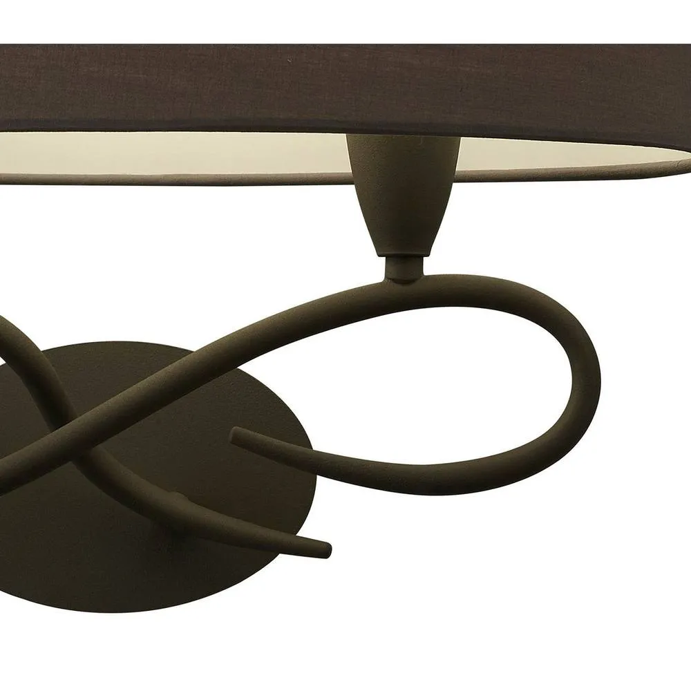 Netlighting Lua Wall Lamp 2 Light E27 Ash Grey With Ash Grey Shade 5