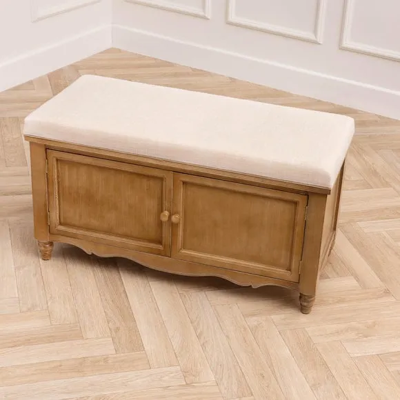 Voyage Maison Rosalie Oak Storage Bench 2