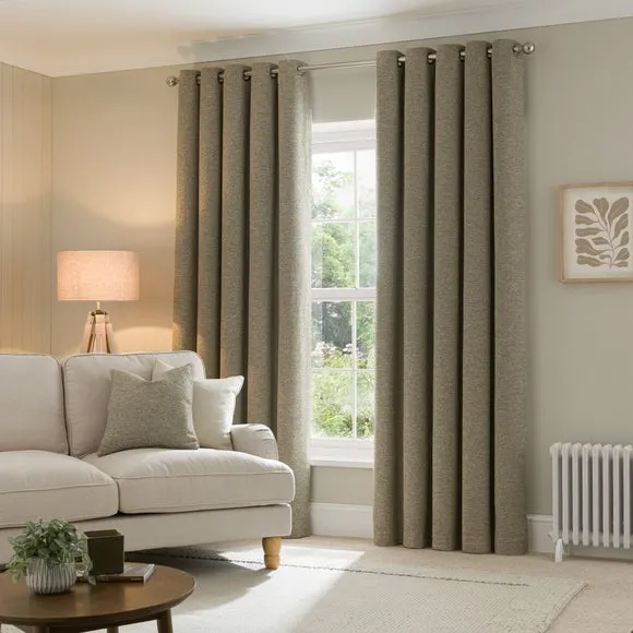 Sorrel Boucle Eyelet Curtains 2