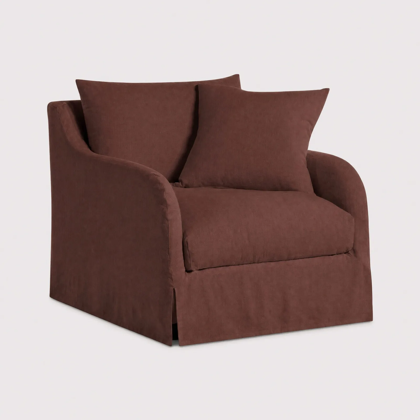 Charlbury 1 Seater Armchair, Brown Fabric | Barker & Stonehouse 1