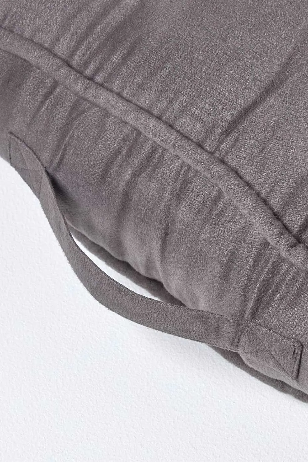Homescapes Faux Suede Armchair Booster Cushion in Grey 6