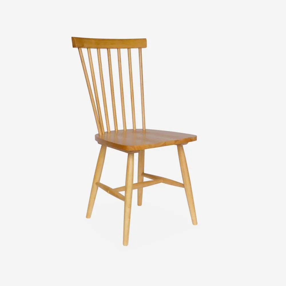 sweeek Pair Of Wooden Dining Chairs in Light Brown 2
