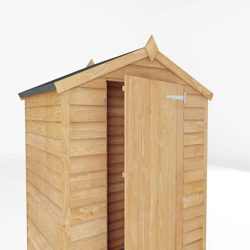 Mercia 3 x 4 Feet Overlap Apex Windowless Shed - L85.9 x W131.3 x H185.6 cm in Brown 6