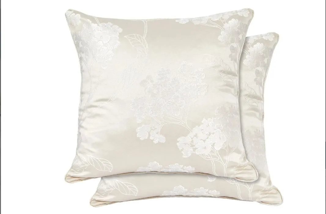 New Edge Blinds English Garden Cushion Cover in Cream