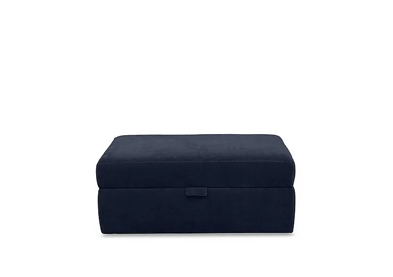 Retreat Large Fabric Storage Footstool - Aston Navy