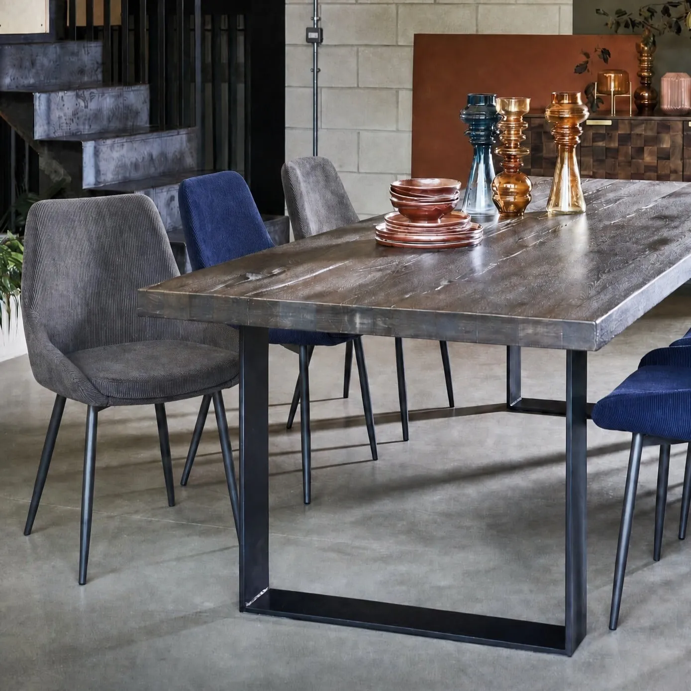 Emmett Dining Chair, Grey Fabric | Barker & Stonehouse 4