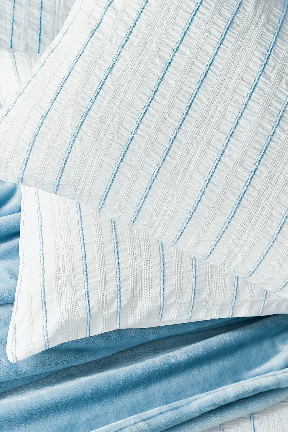 Helena Springfield 'Waffle Stripe' Duvet Cover Set in White 5