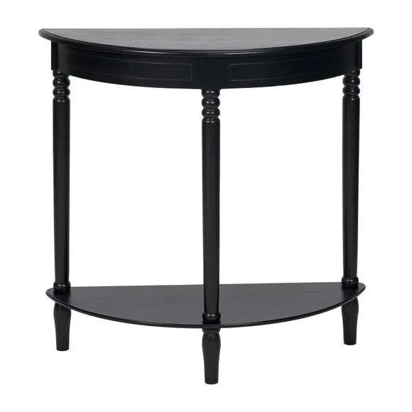 Heritage Half Moon Console Table, Black Pine 6