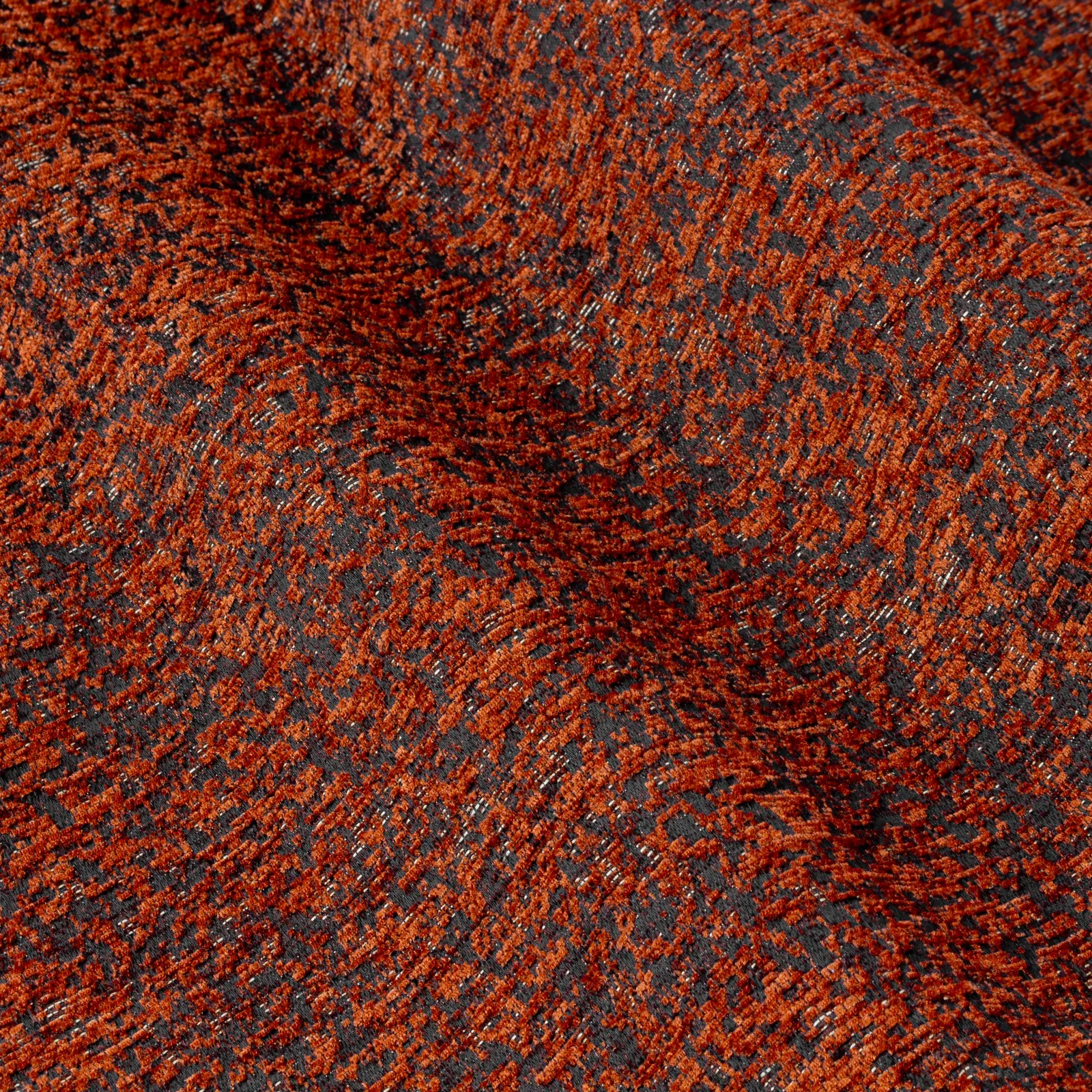 Paoletti Galaxy Velvet Chenille Eyelet Curtain Pair in Copper 5