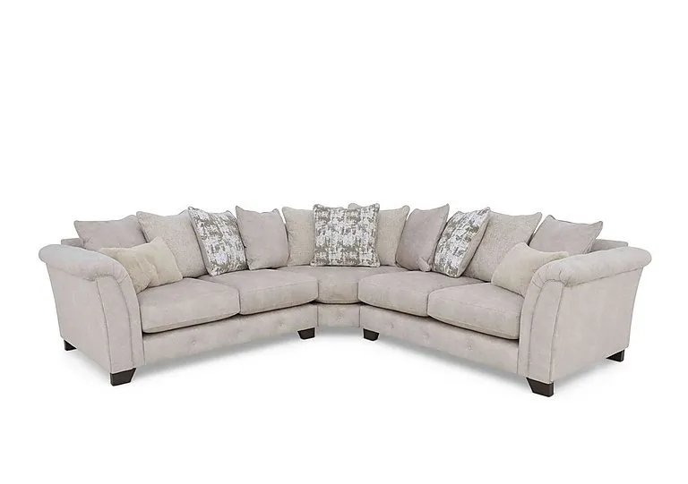 Aura Large Scatter Back Corner Sofa - Enzo Cream