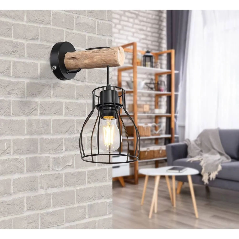 Netlighting Mina Wall Lamp Black 1x E27 5