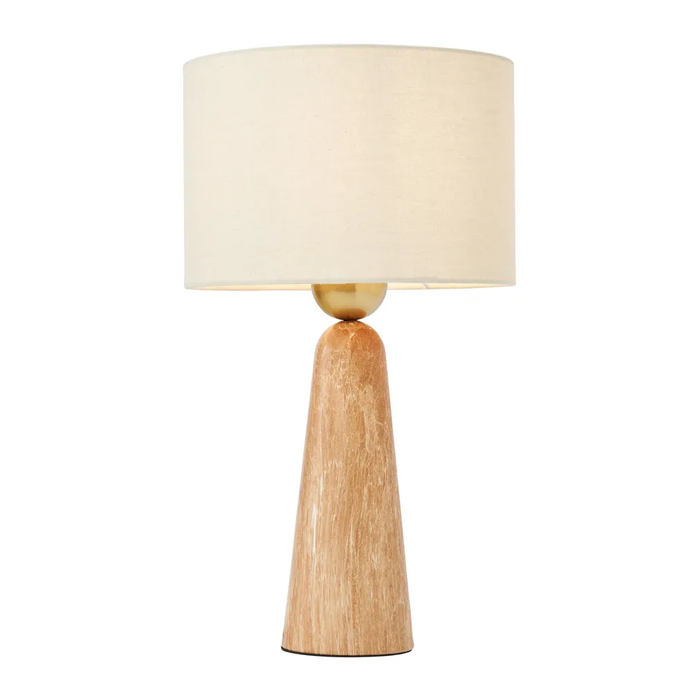 Corin Alabaster Base Table Lamp, Ivory