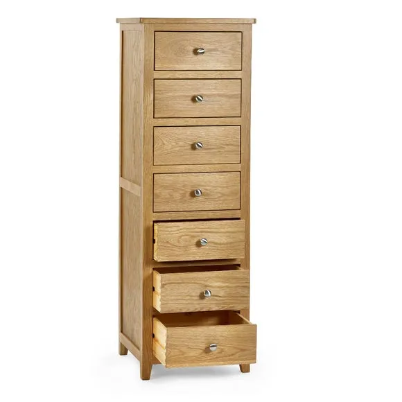 Jenkins 7 Drawer Narrow Chest, Oak 3