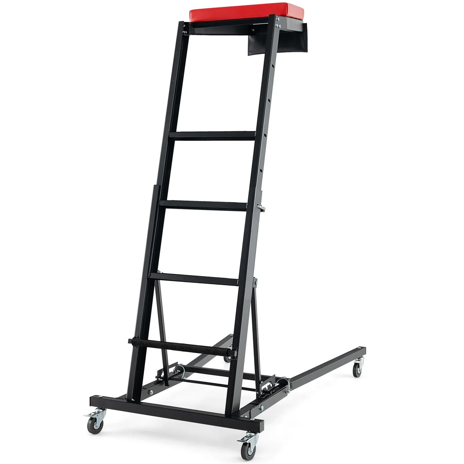 Costway Home Garage Foldable Topside Creeper Automotive Engine Creeper with 3 Gear Angle in Red