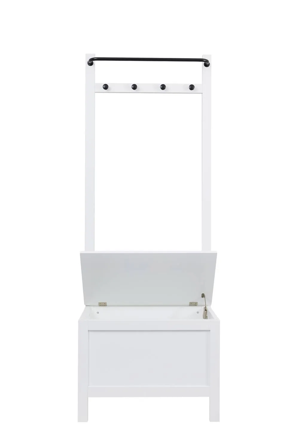 Nöa and Nani Karlstad Hallway Bench Shoe Storage and Coat Hook in White 5