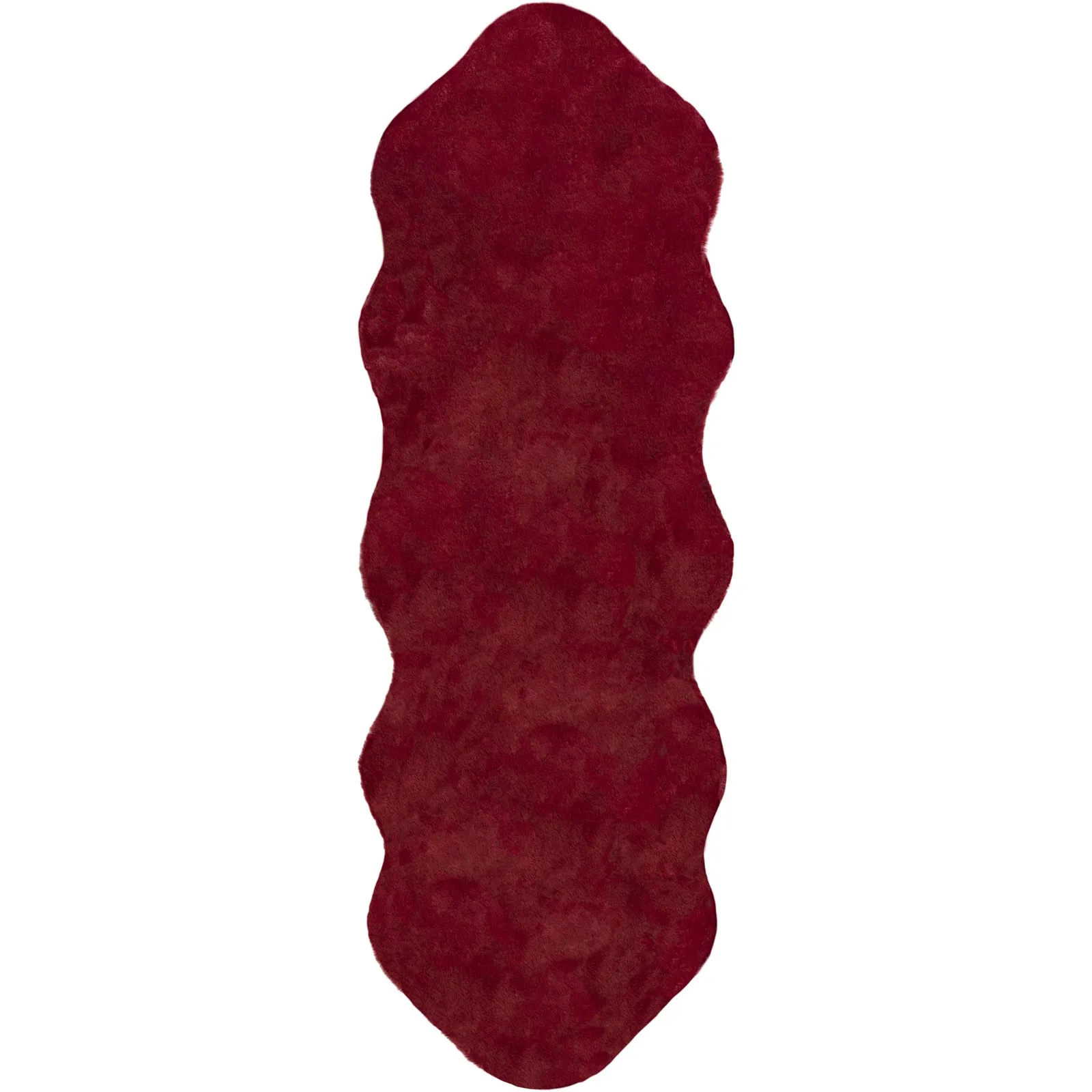 Supersoft Double Pelt Faux Fur Rug Red
