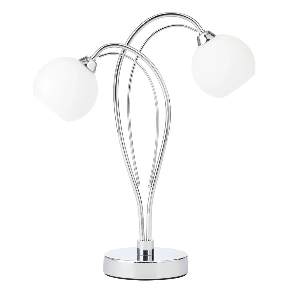 Soni Table Lamp, Chrome