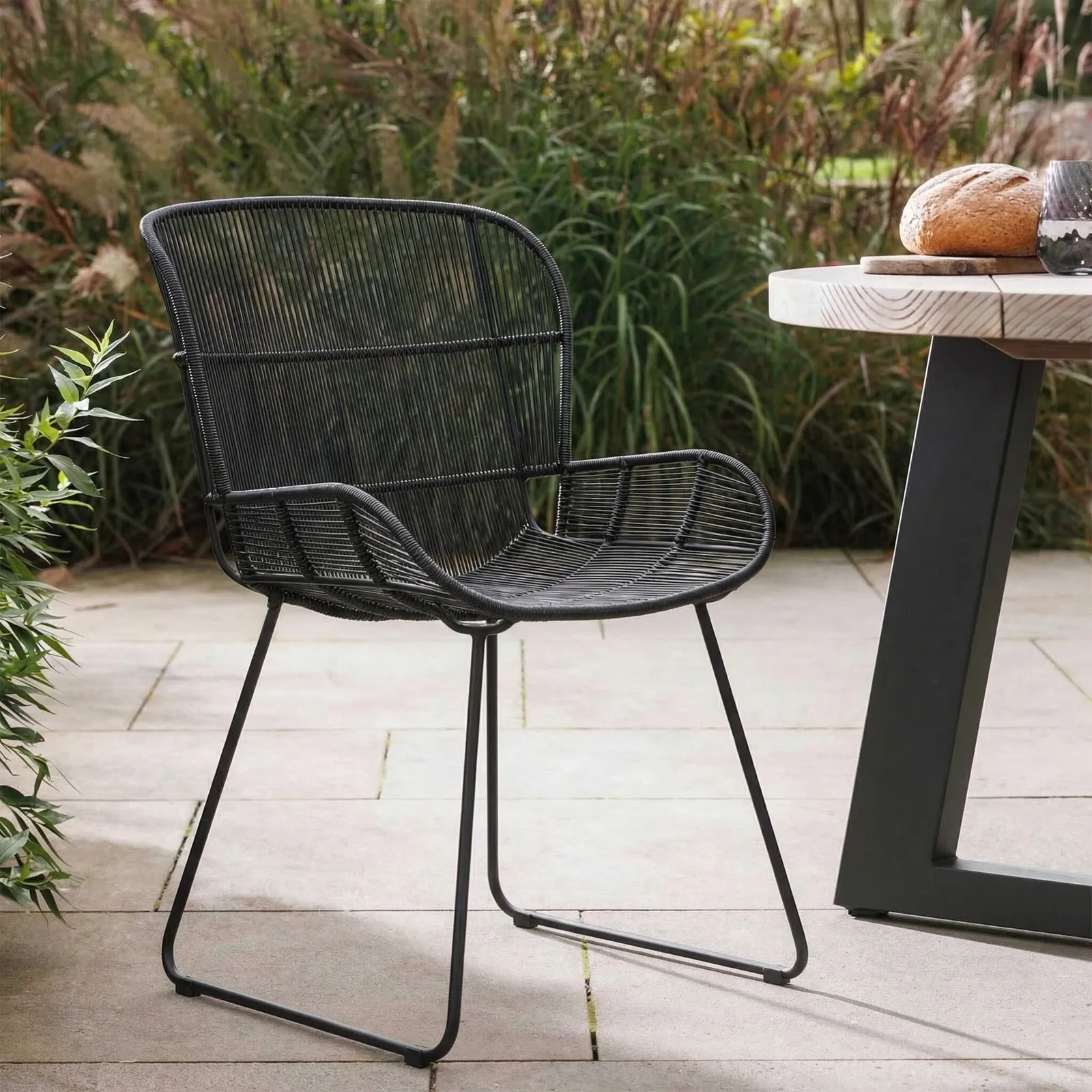 Butterfly Dining Armchair, Rope, Black | Barker & Stonehouse 2