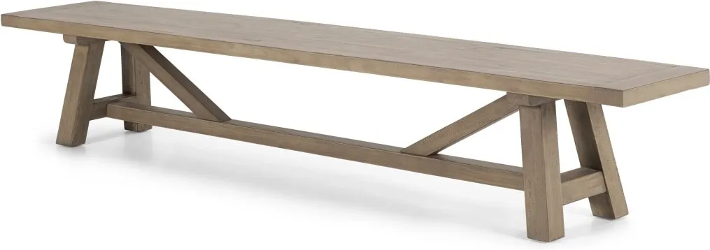 Iona Extra Large Bench, Washed Pine