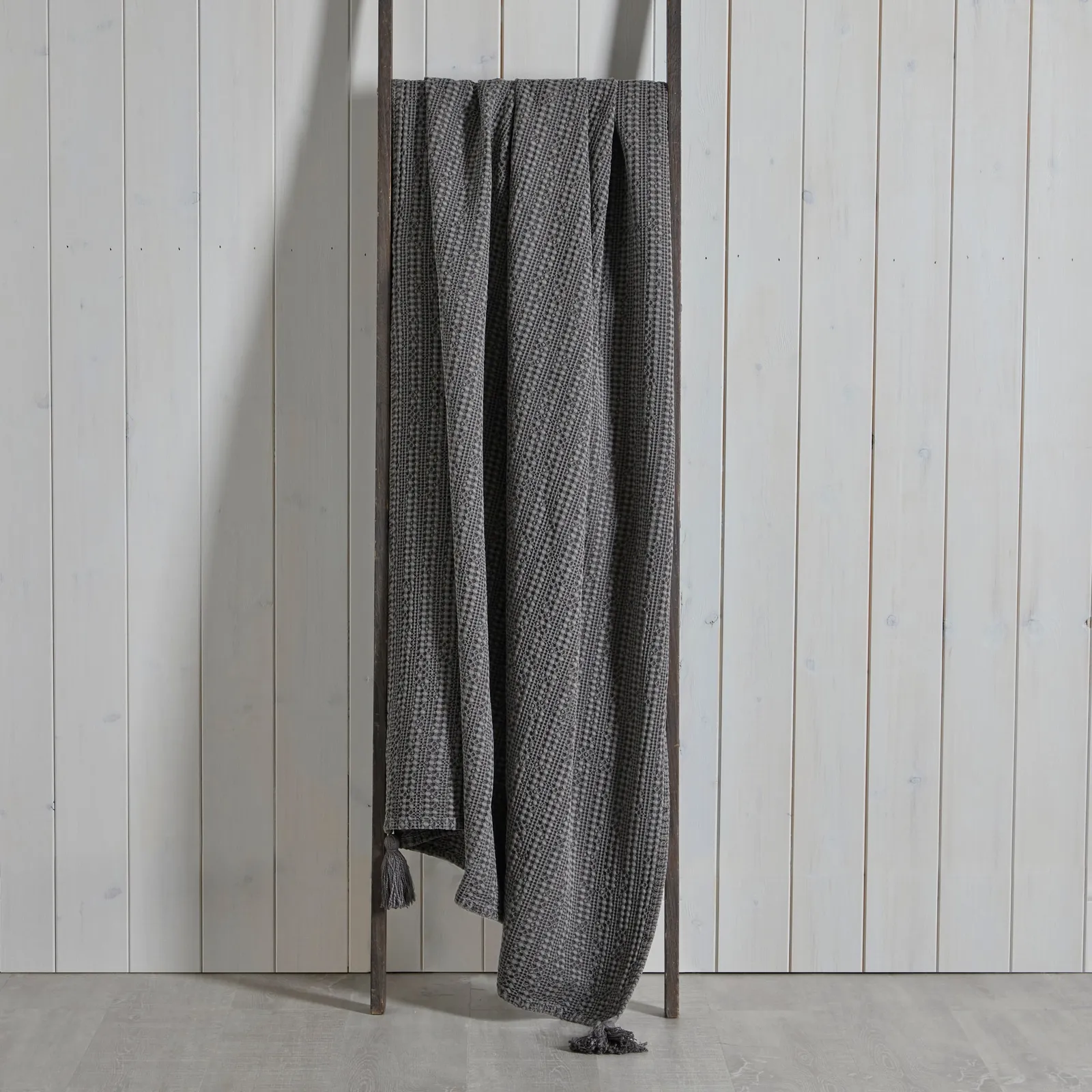 Steeple Grey Waffle Throw Grey