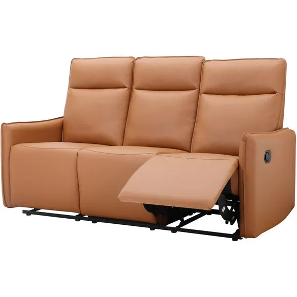 Lugo Faux Leather Manual Recliner 3 Seater Sofa 6