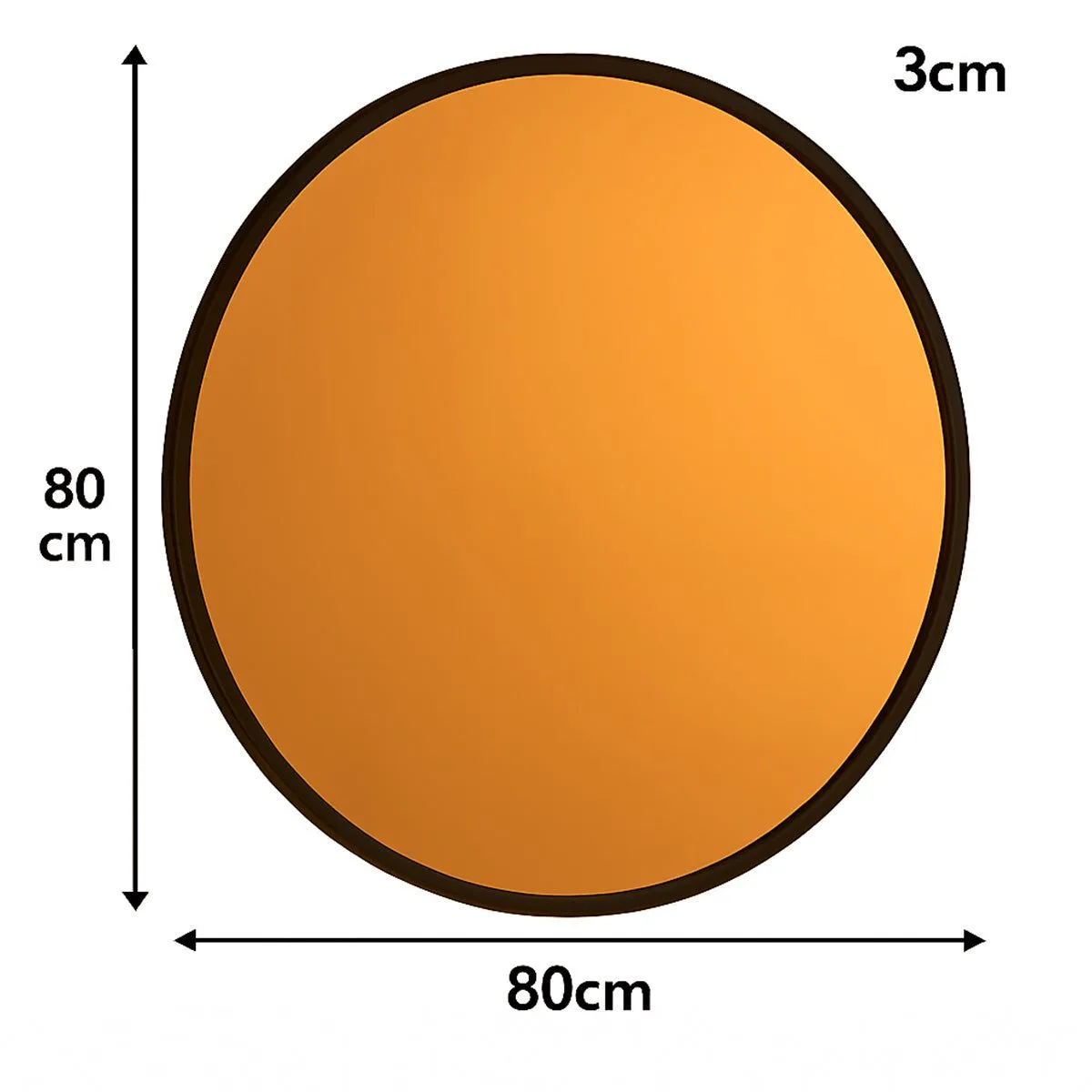 Melody Maison Round Smoked Copper Wall Mirror 80cm X 80cm 4