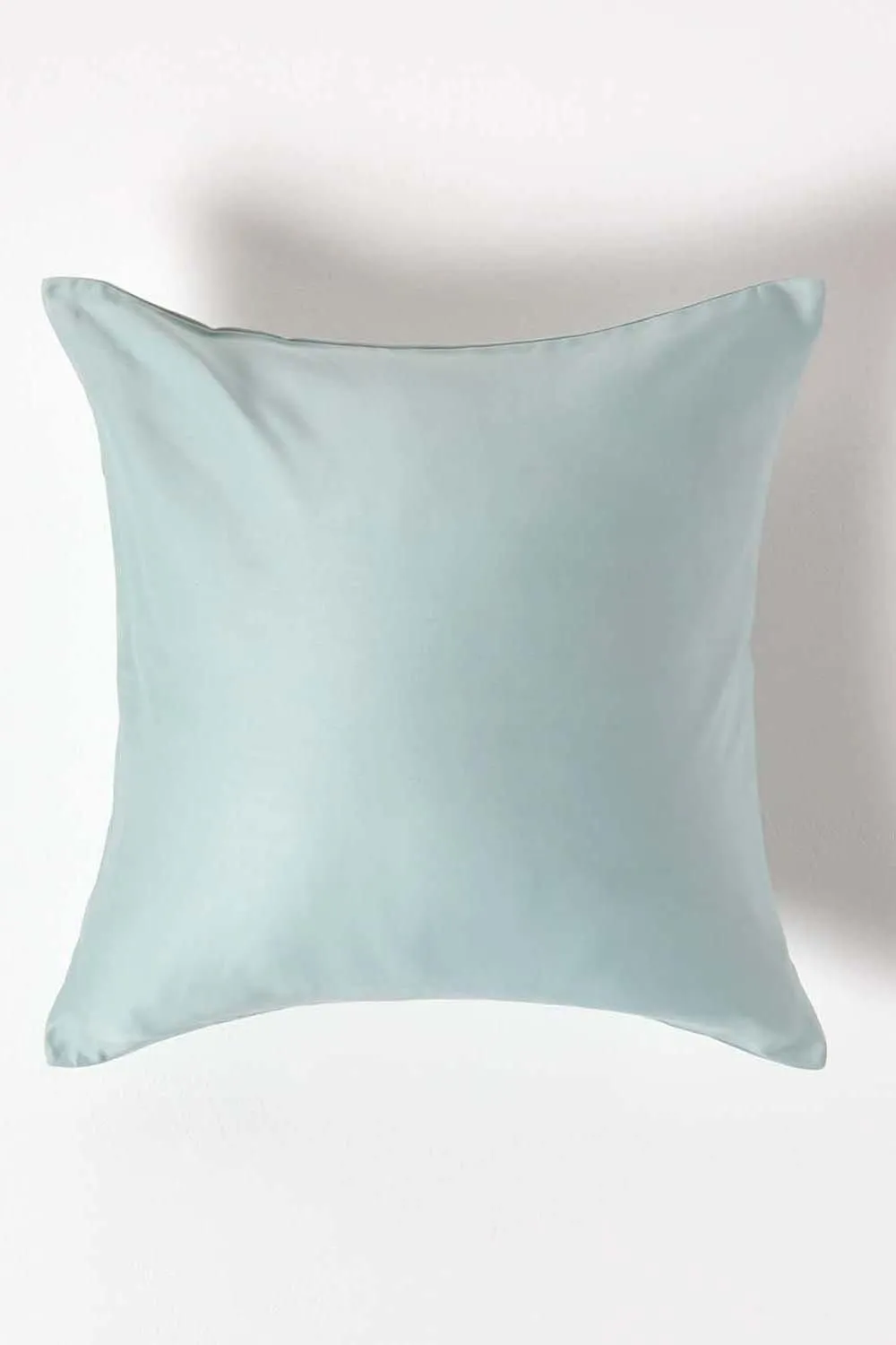 Homescapes Sateen Cotton Continental Pillowcase 400 TC, 40 x 40 cm in Duck Egg Blue