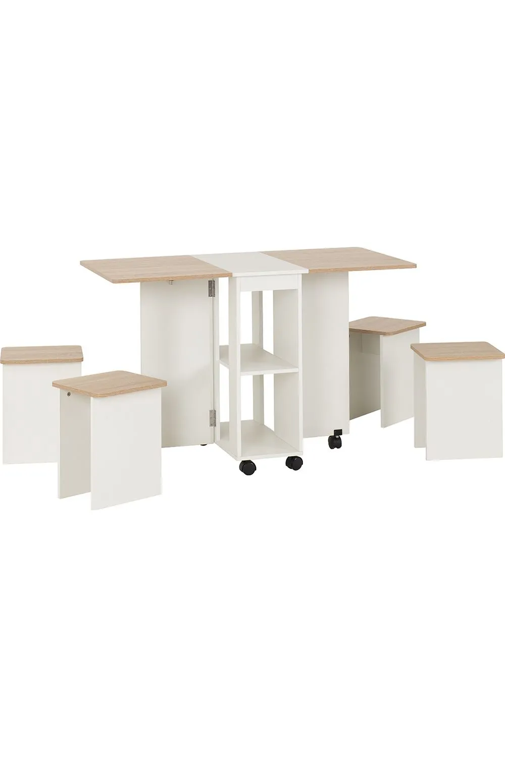 Seconique Seymore Stowaway Dining Set in Light Oak 2