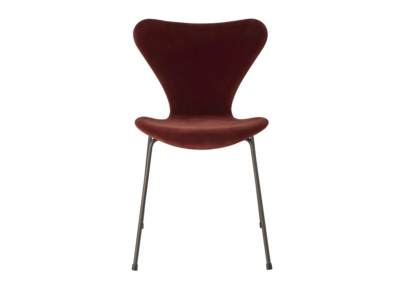 Fritz Hansen Series 7 Chair Upholstered Velvet Autumn Red