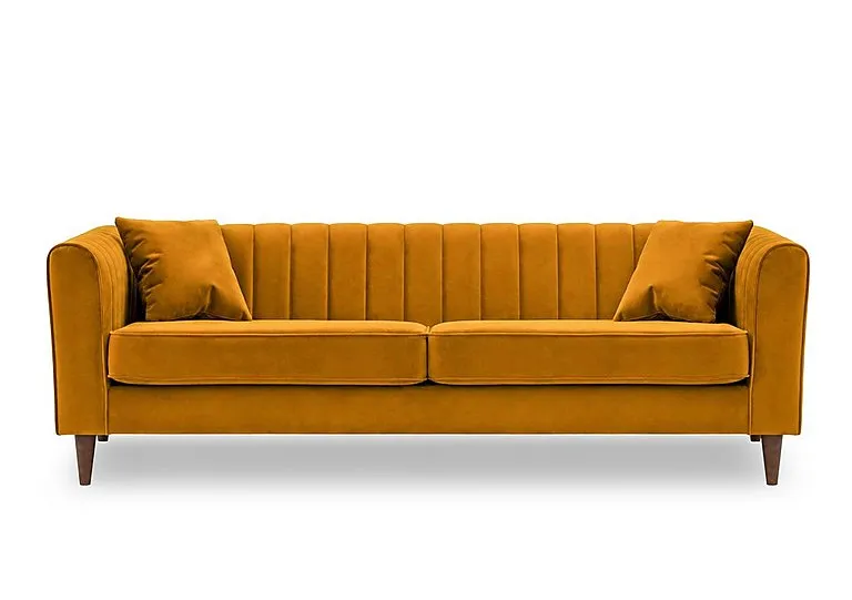 Margo 4 Seater Fabric Sofa - Mustard - Sofas and Armchairs - In Time for Christmas