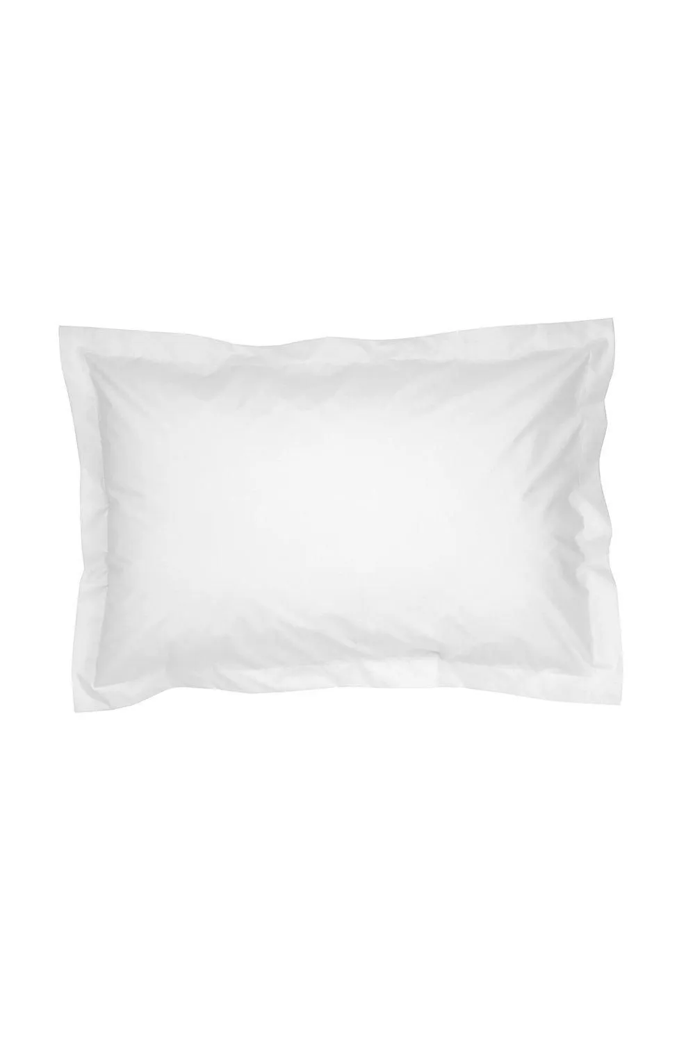 CHRISTY 400TC Luxury Cotton Sateen Plain Dye Oxford Pillowcases Pair in White 1