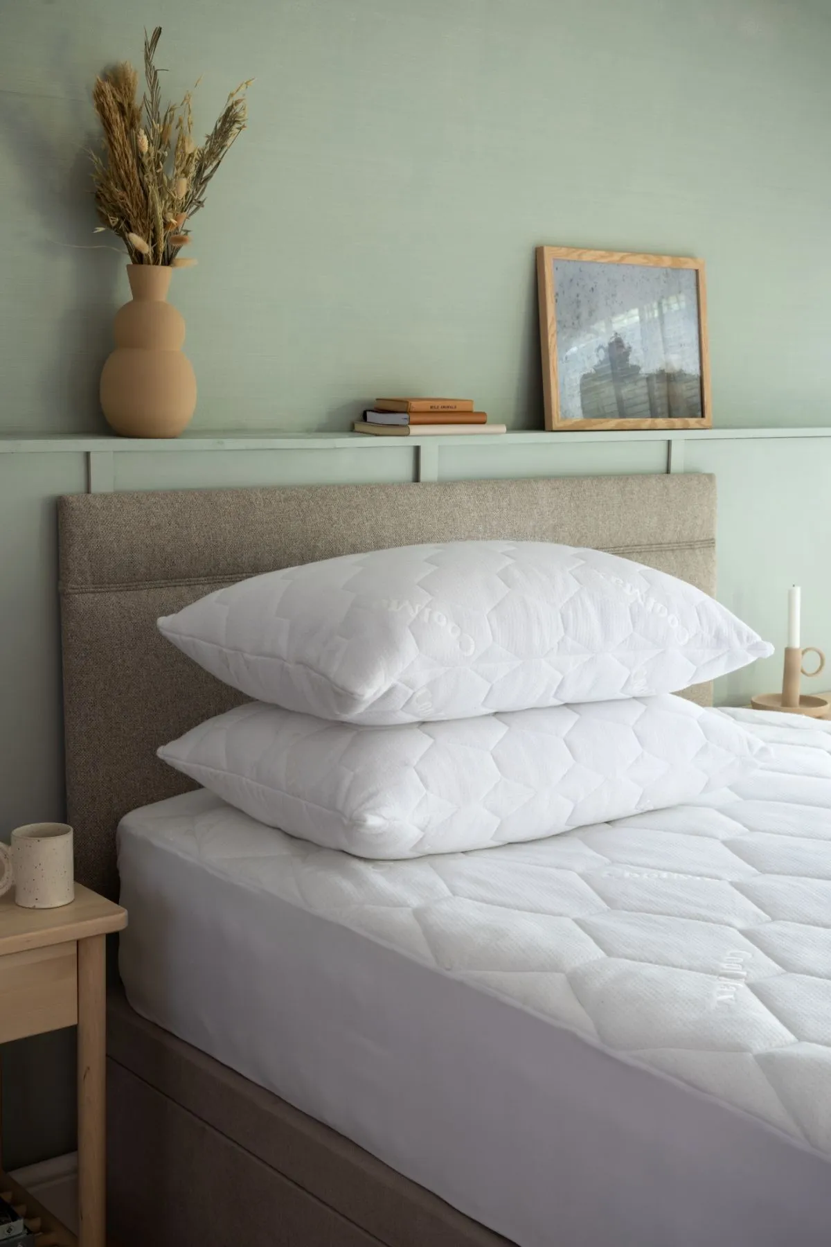 Soak&Sleep Waterproof Coolmax Pillow Protector Pair in White