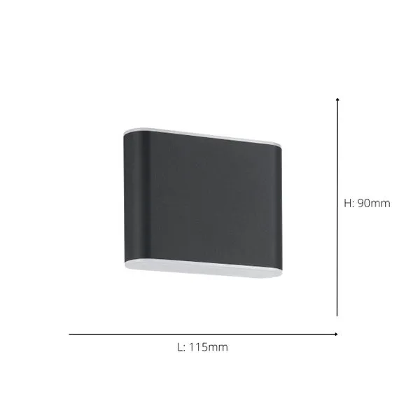 EGLO Grutti 2 Light Colour Changing LED Outdoor Wall Light 3