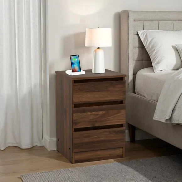 Return - Walker 3 Drawer Bedside Table