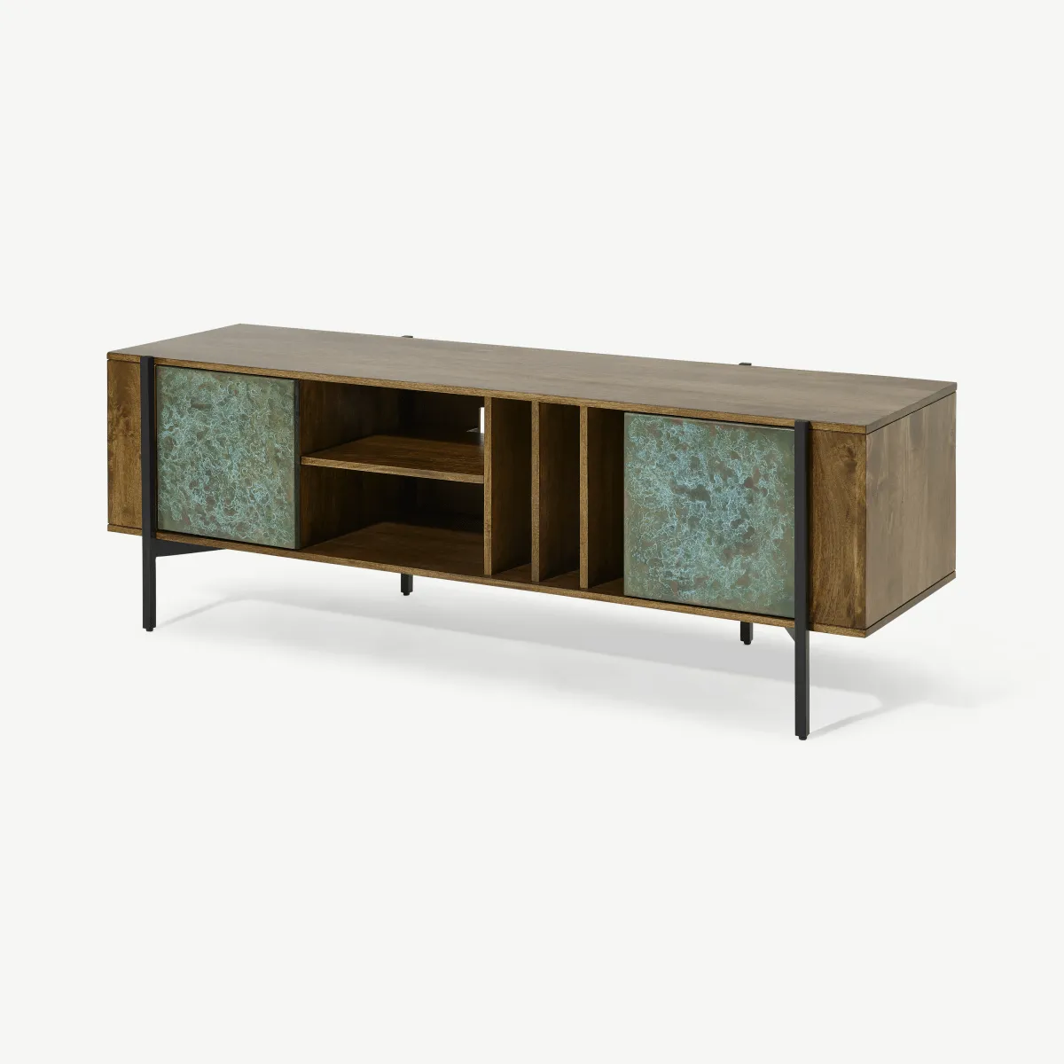 Morland Wide TV Unit, Mango Wood & Patina
