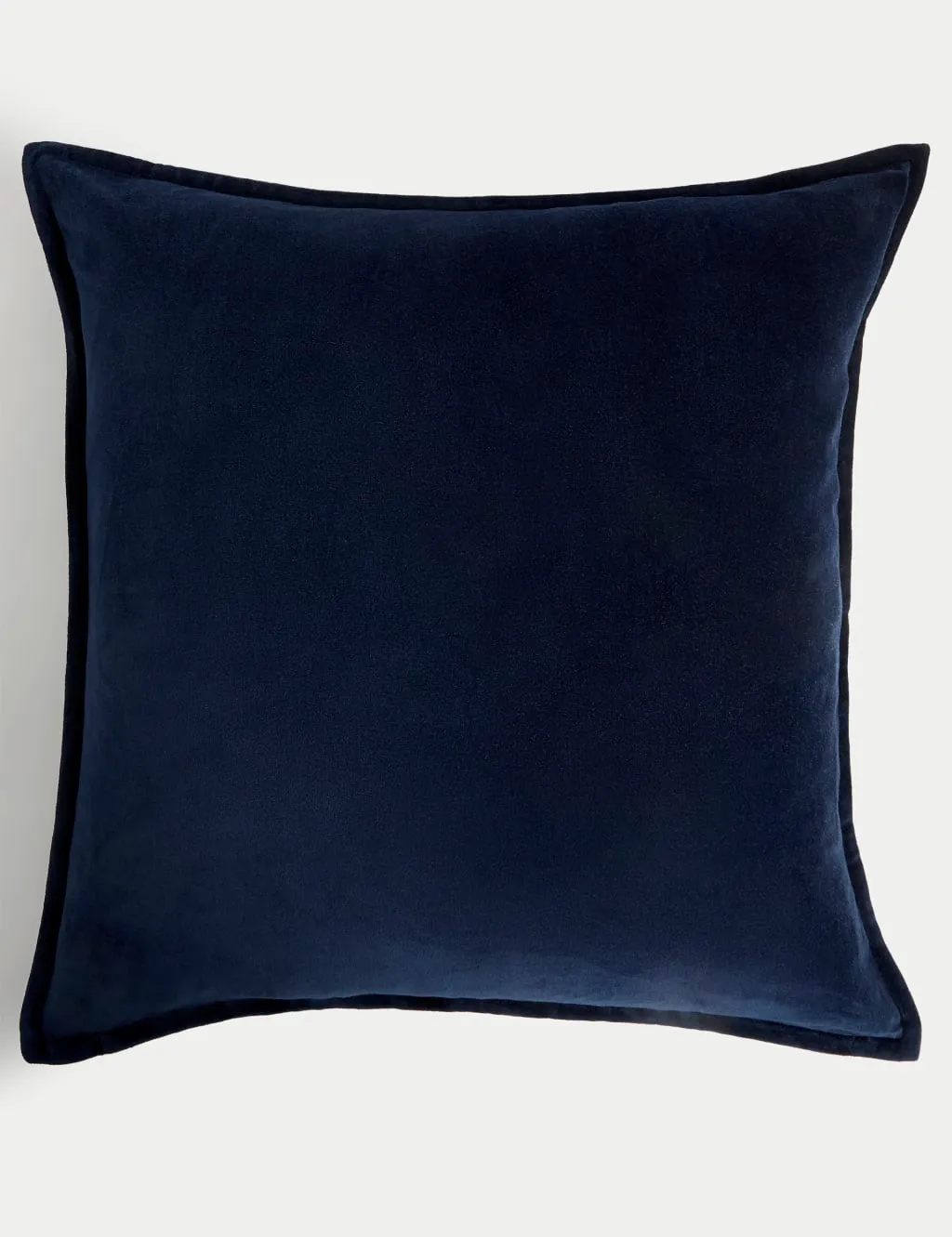 M&S Pure Cotton Velvet Large Cushion Navy