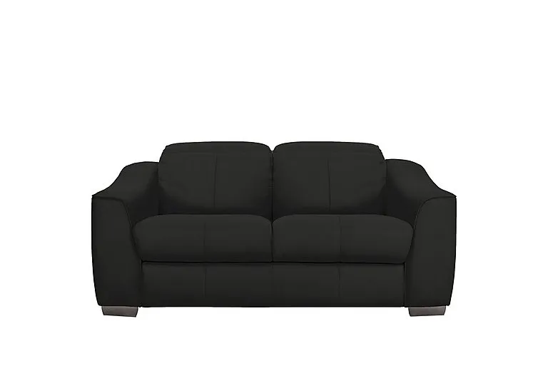 Xavier 2 Seater Leather Sofa - Classic Black