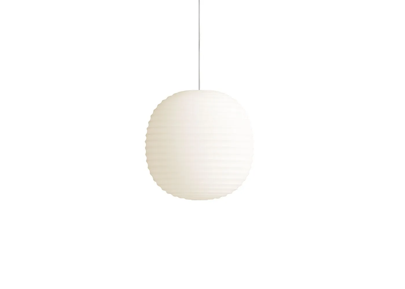 New Works Lantern Pendant Light Frosted White Opal Glass 20cm