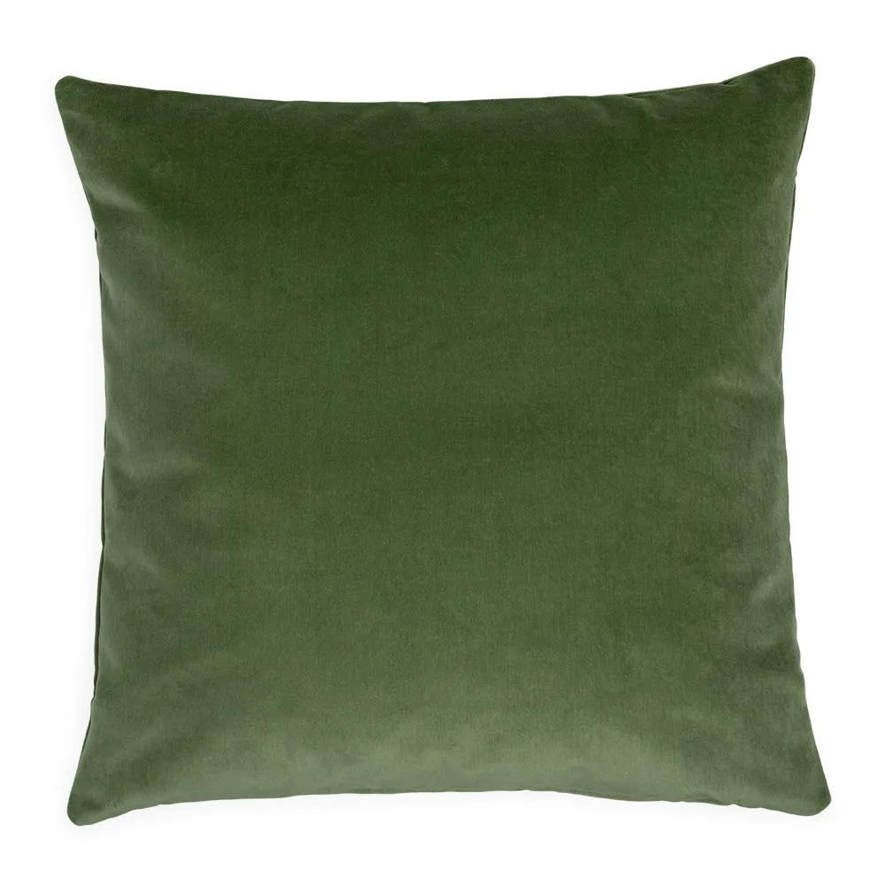 Heal's Velvet Cushion Sage Green 55 x 55cm 1