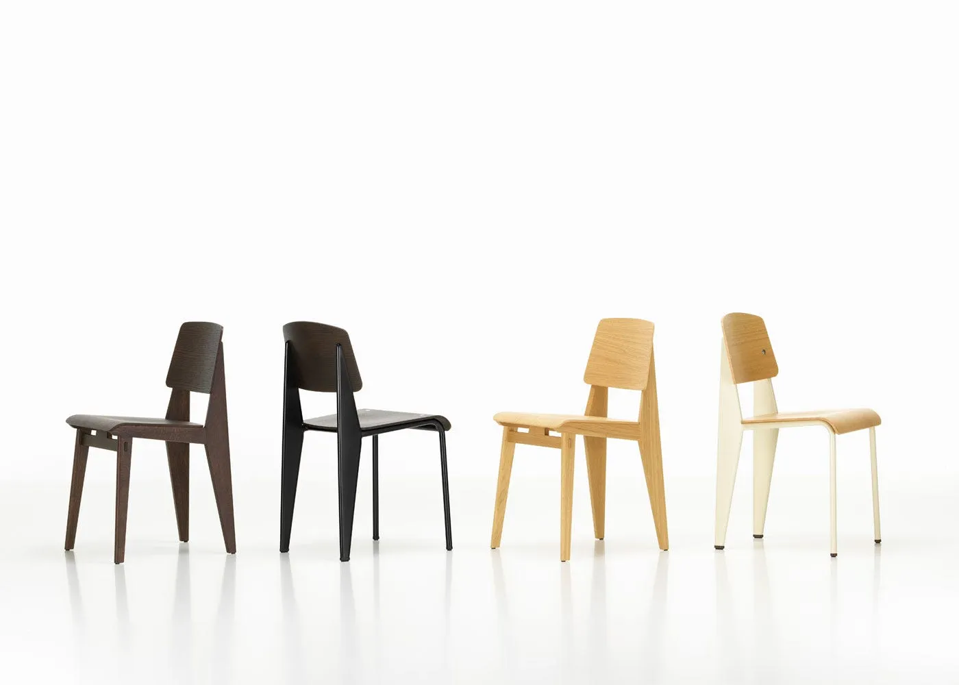 Vitra Chaise Tout Bois Dining Chair Felt Glides Natural Oak 3