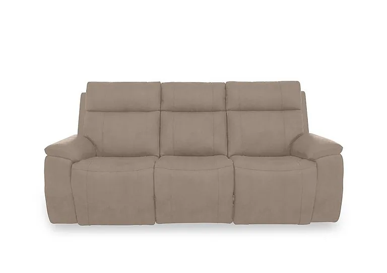Aero Fabric 3 Seater Power Recliner Sofa with Power Headrests and Heated Seats - Manhattan Nutmeg