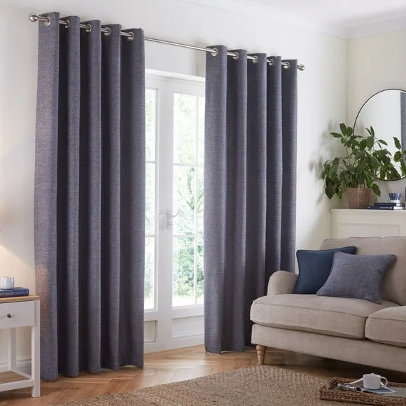 Churchgate Swithland Herringbone Eyelet Curtains (Blackout Available) 2
