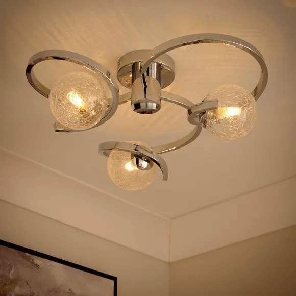 Penny 3 Light Semi Flush Ceiling Light 2