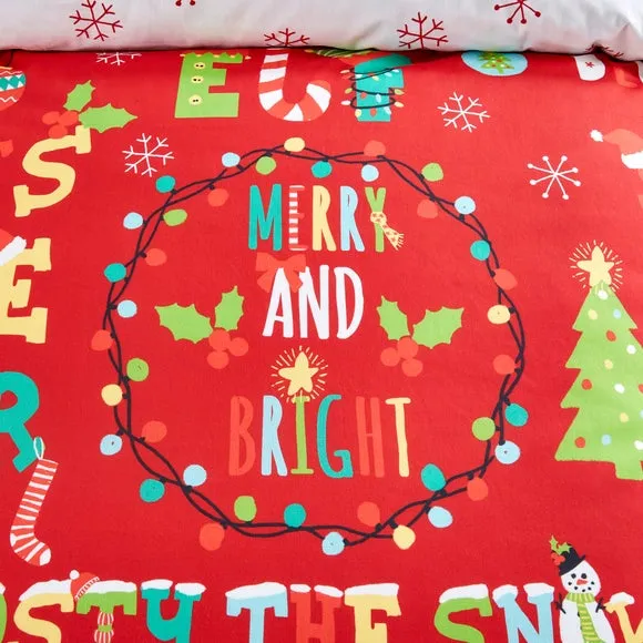 Fusion Santa's Little Helper Duvet Cover & Pillowcase Set 4