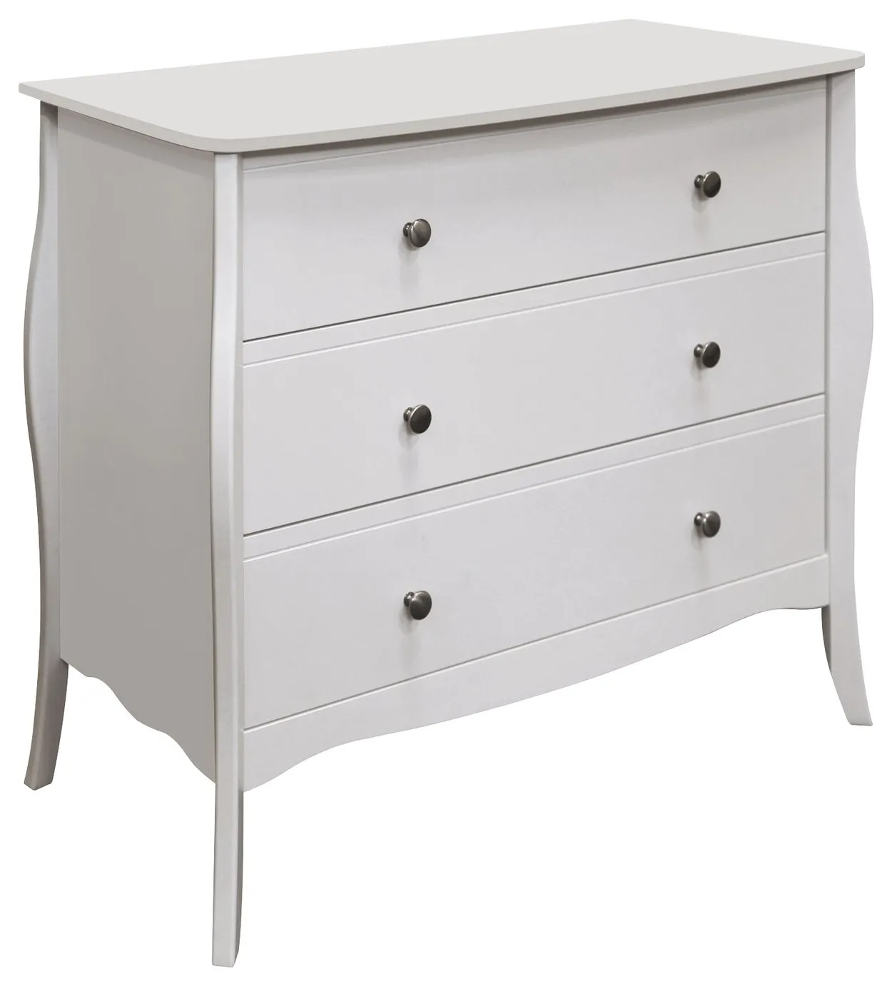 Amelie 3 Drawer Chest - White