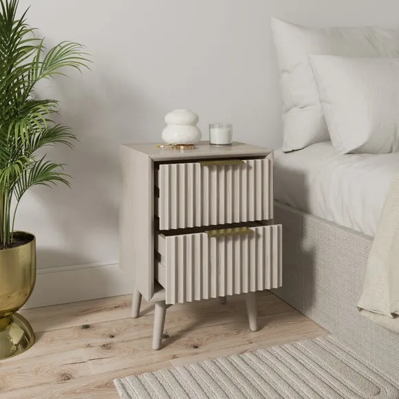 Neena 2 Drawer Bedside Table 3
