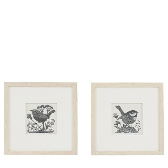 Cedar and Sage Set of 2 Winged Typography Framed Wall Art
