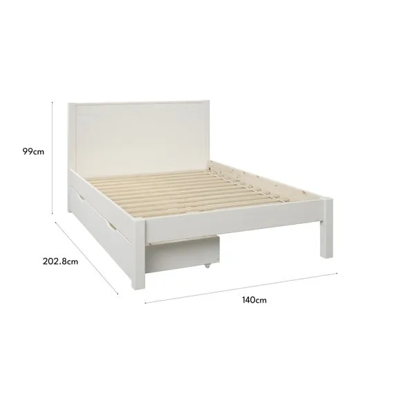 Classic Low End Bed with 2 Underbed Drawers 5