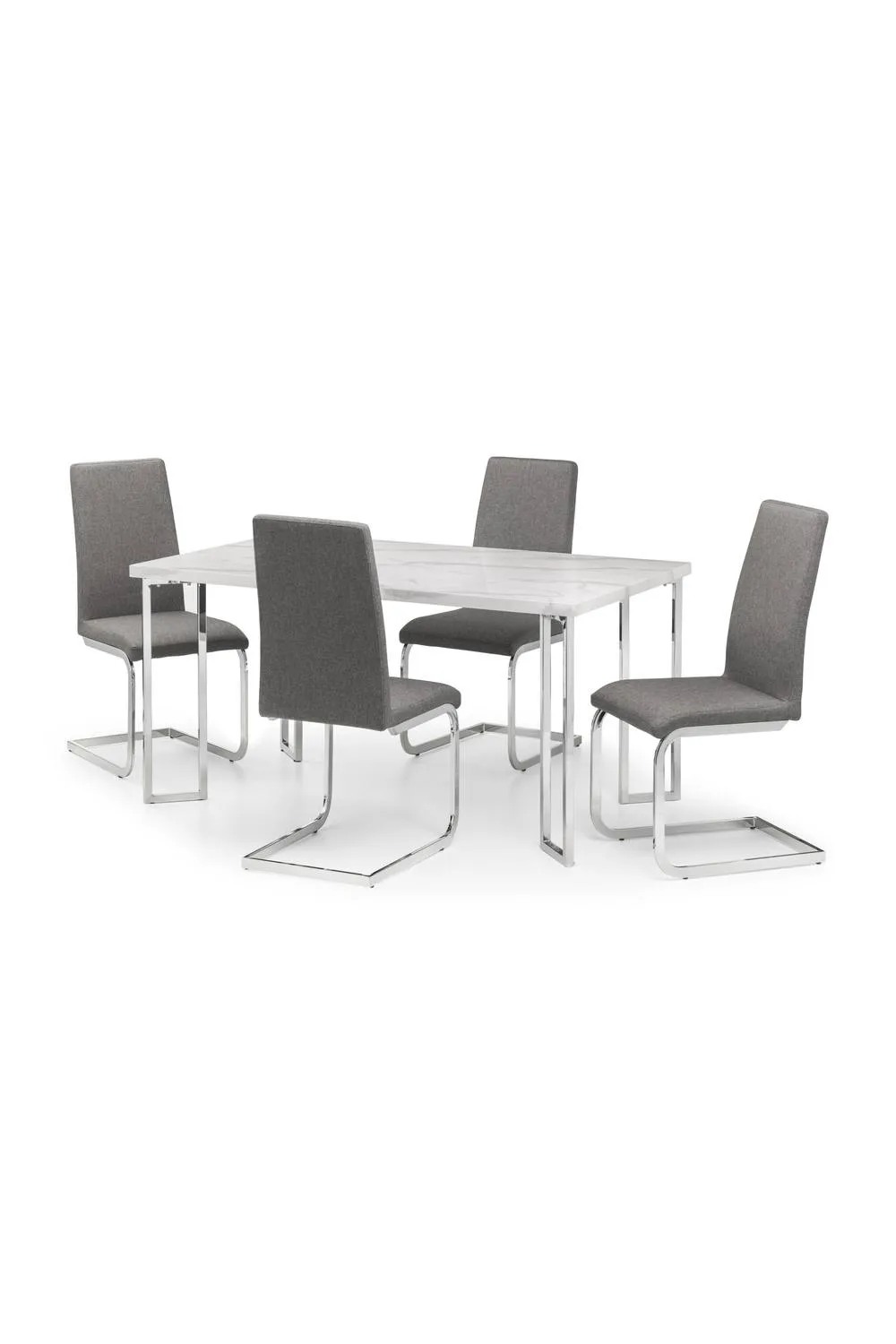 Julian Bowen Positano Rectangular 4-6 Seater Dining Table in White 4