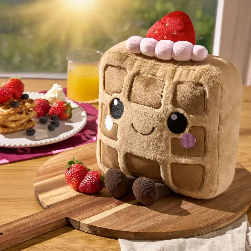 OHS Sweetie Pie Filled Novelty Scatter Cushion Fleece Toy Pillow Gift in Tan